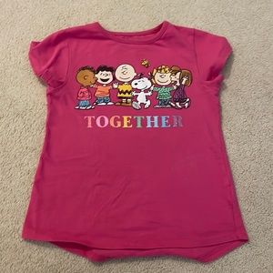 Pink together peanuts t-shirt
